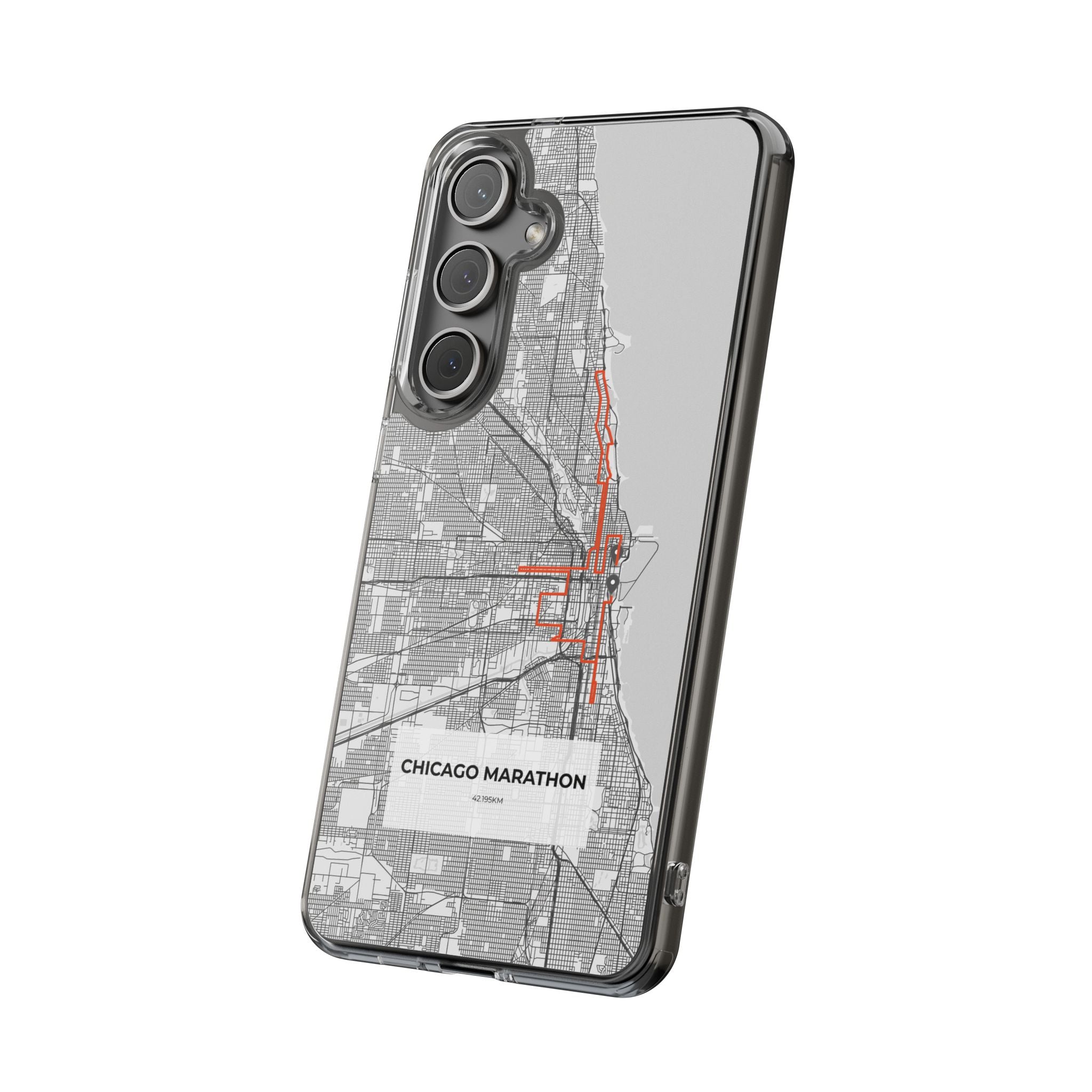 Chicago Marathon Route Clear Impact-Resistant Phone Case