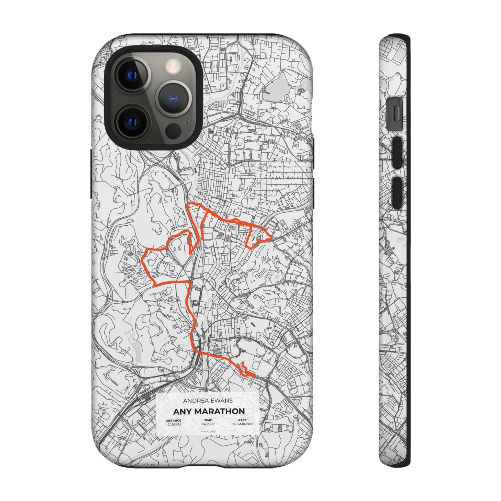 Customized Marathon Route Tough Phone Case