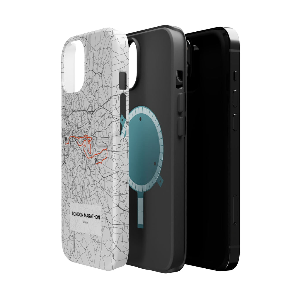 London Marathon Route Magnetic Impact-Resistant Phone Case