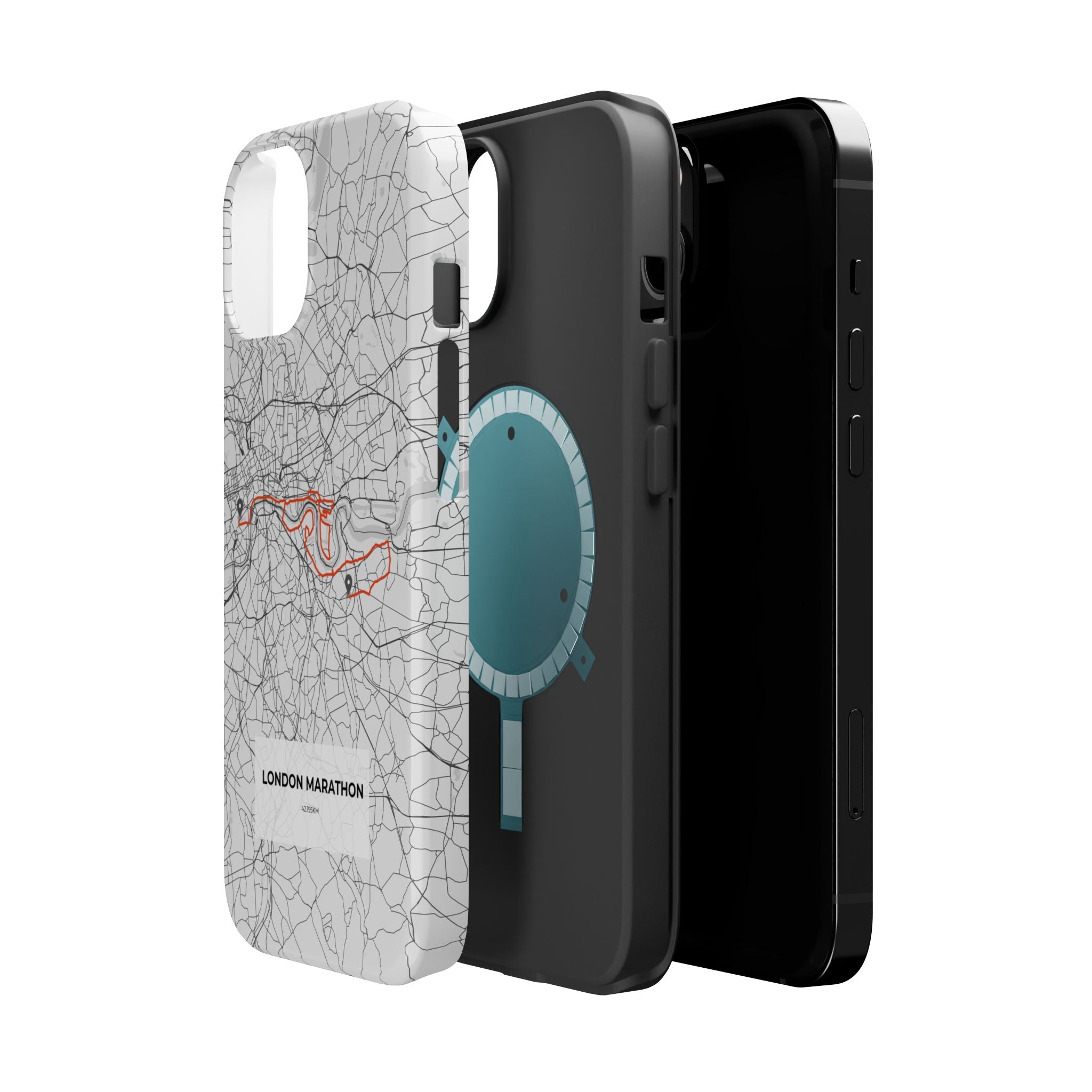 London Marathon Route Magnetic Impact-Resistant Phone Case