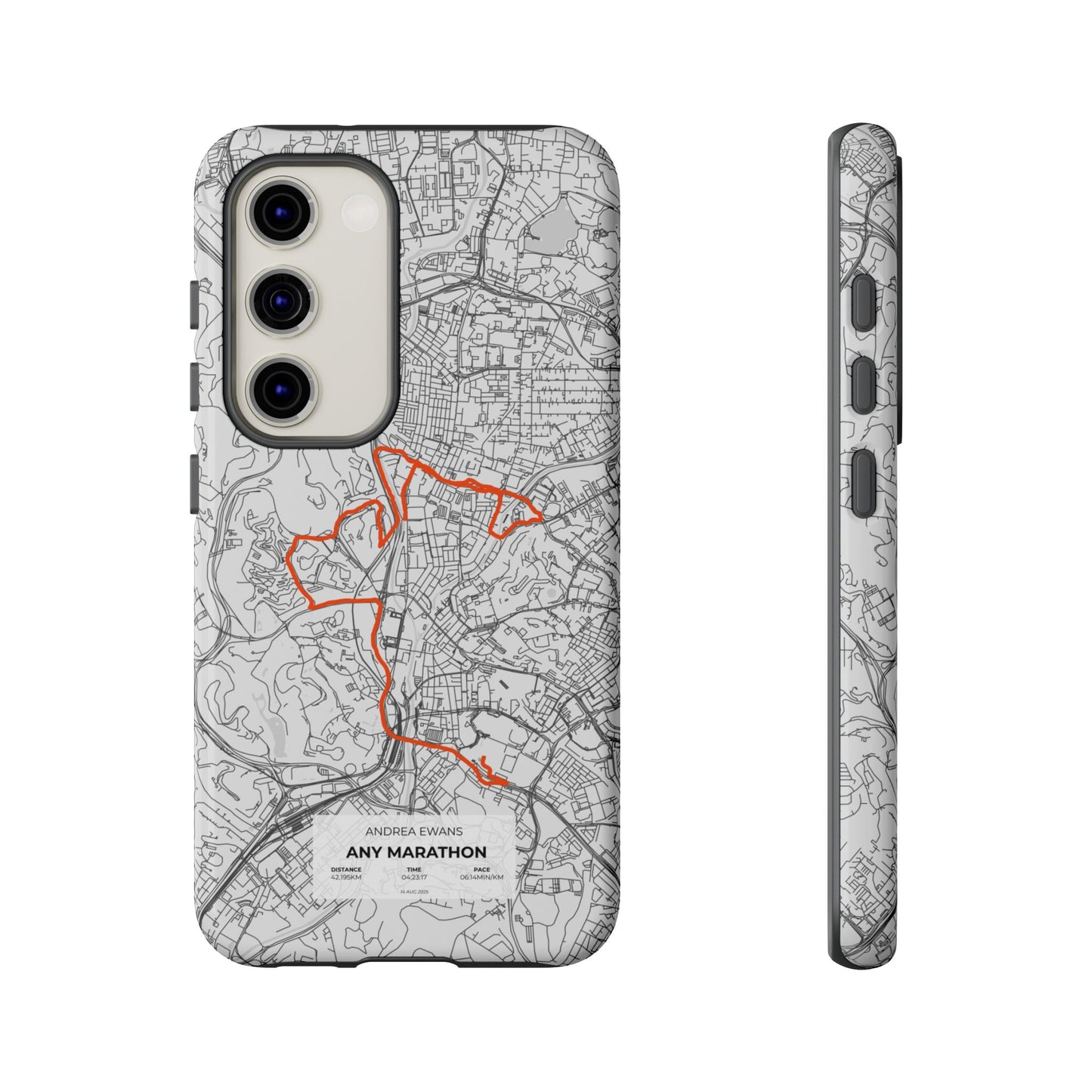 Customized Marathon Route Tough Phone Case