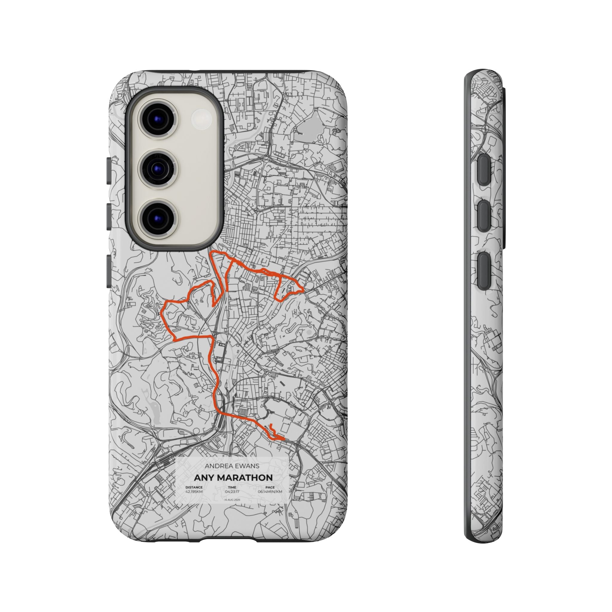 Customized Marathon Route Tough Phone Case