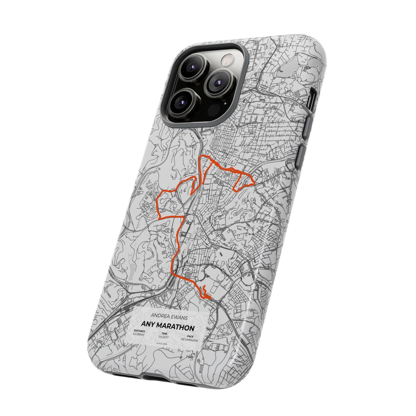 Customized Marathon Route Tough Phone Case