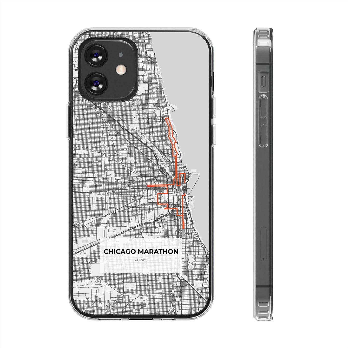 Chicago Marathon Route Magnetic Clear Impact-Resistant Phone Case