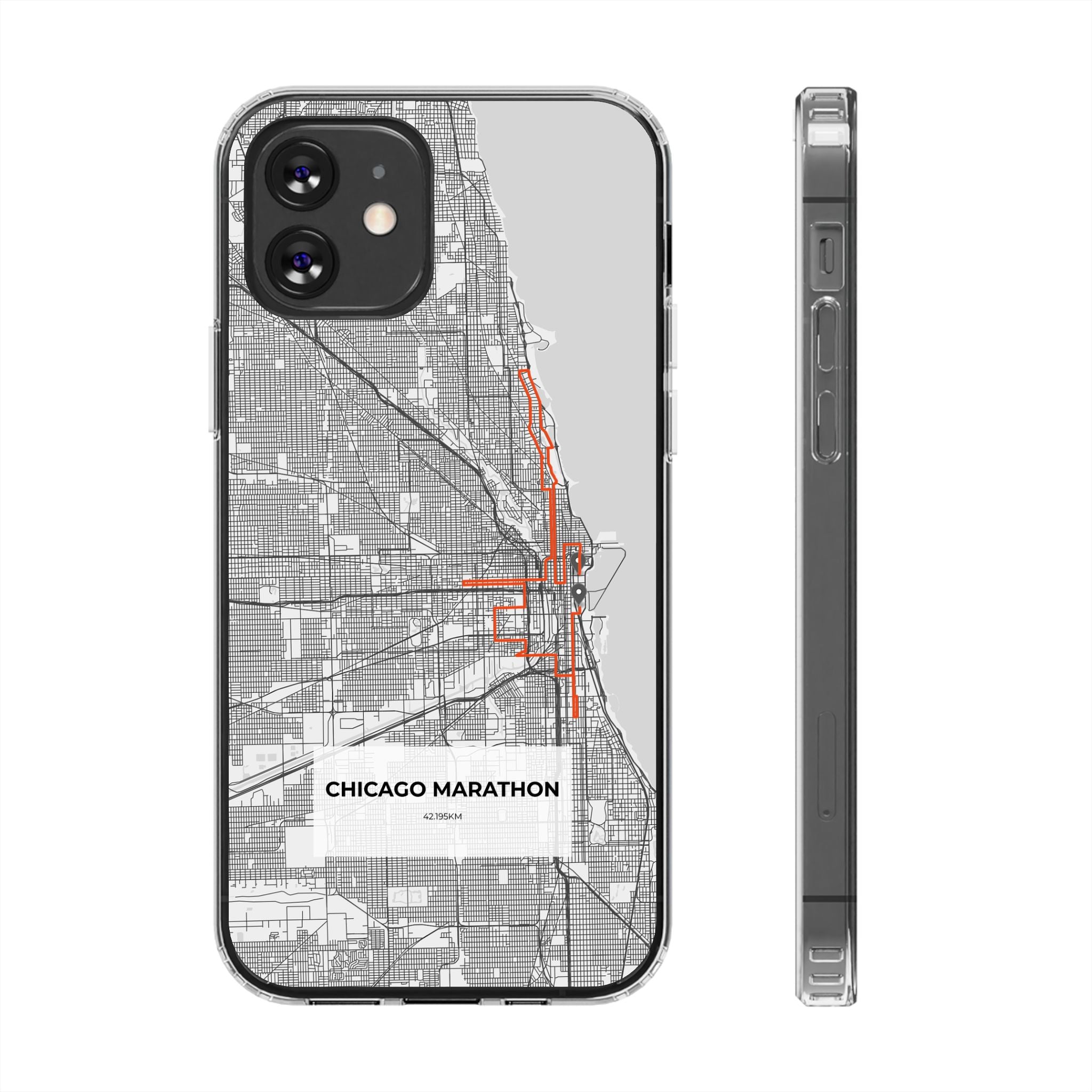 Chicago Marathon Route Magnetic Clear Impact-Resistant Phone Case