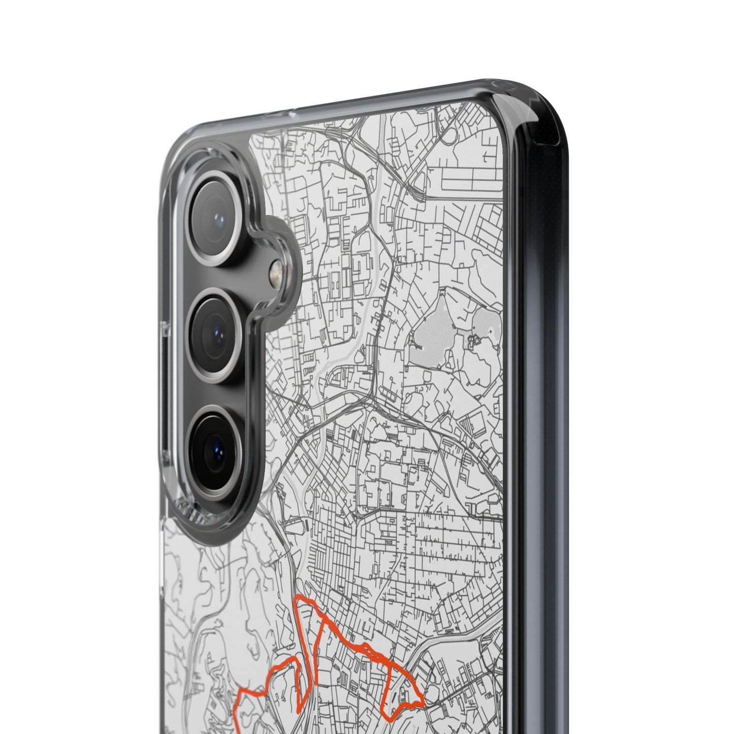 Customized Marathon Route Clear Impact-Resistant Phone Case